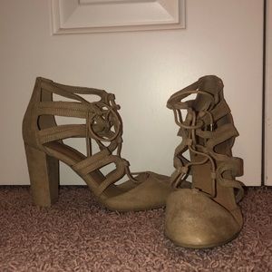 Tan Suede  heels
